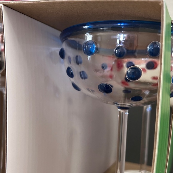 Kate Spade x Target NIB 8.11-Ounce 4-Piece Polka Dot Acrylic Coupe Drinkware Set - Picture 10 of 16